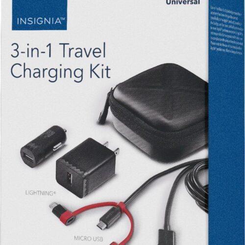 Insignia™ – 3-in-1 4′ Charging Kit – Black