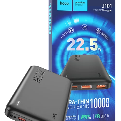 External Battery HoCo power bank J100 10000mAh Black
