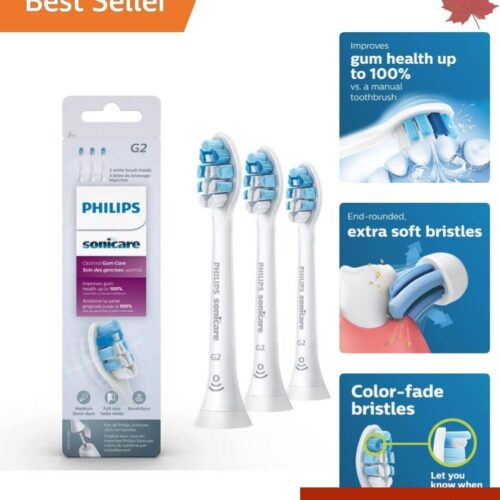Philips sonicare optimal gum care 3 white brush heads replacement G2