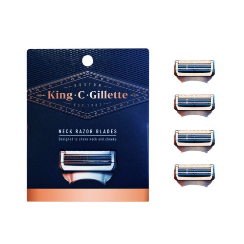 King C Gillette Neck Razor Blades 4 Cartridges