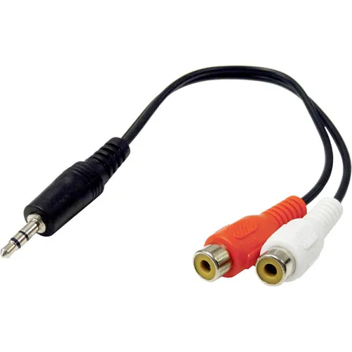 TechCraft 6″ Y Adapter 1RCA Female to 2 RCA Female