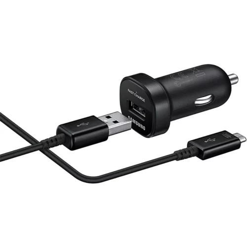 Samsung Fast Charge 15W Dual Car Adapter + USB Type-C to A Cable EP-LN930