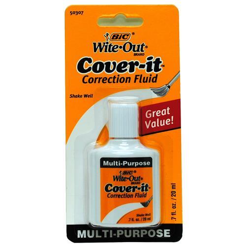 Bic White-Out Cover-It Correction Fluid – 50307
