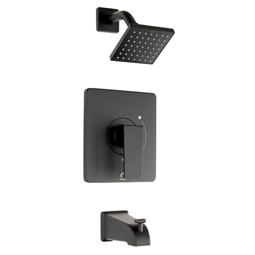 Essential Style Quadrato Bathtub and Shower Faucet – 80 PSI – Black Matte