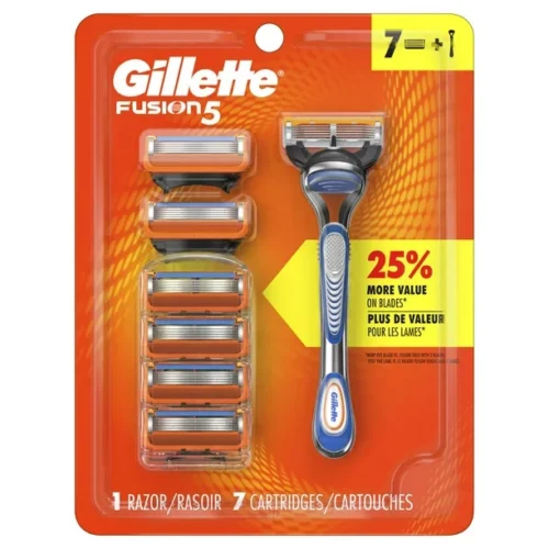Gillette Fusion 5 with 7 cartridges and 1 razor