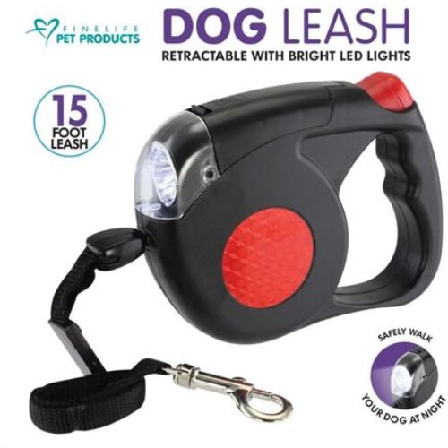 FineLife Products NV-05632 Retractable Dog Leash With Light