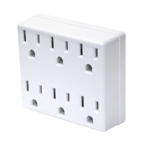 6 Outlet Adapter White